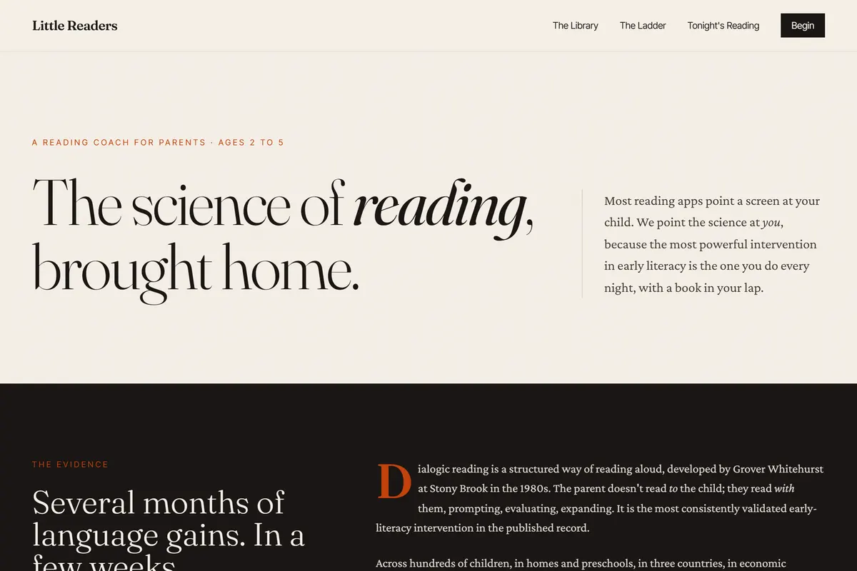 Little Readers — early literacy coaching site